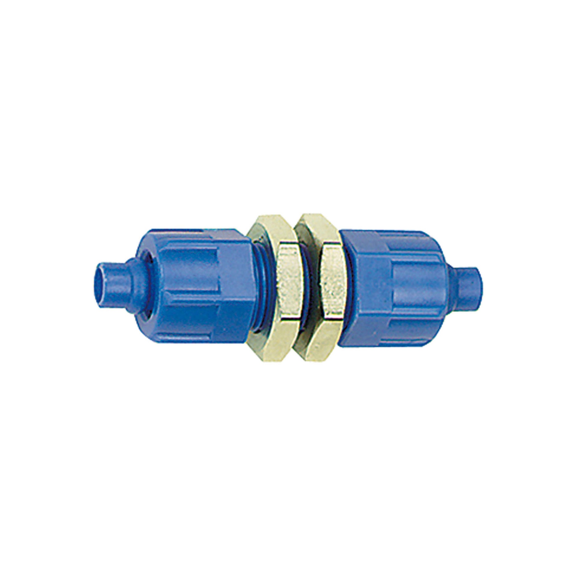 [110751] RIEGLER Bulkhead connector with mounting nuts, M12x1, for hose 8/6, POM
