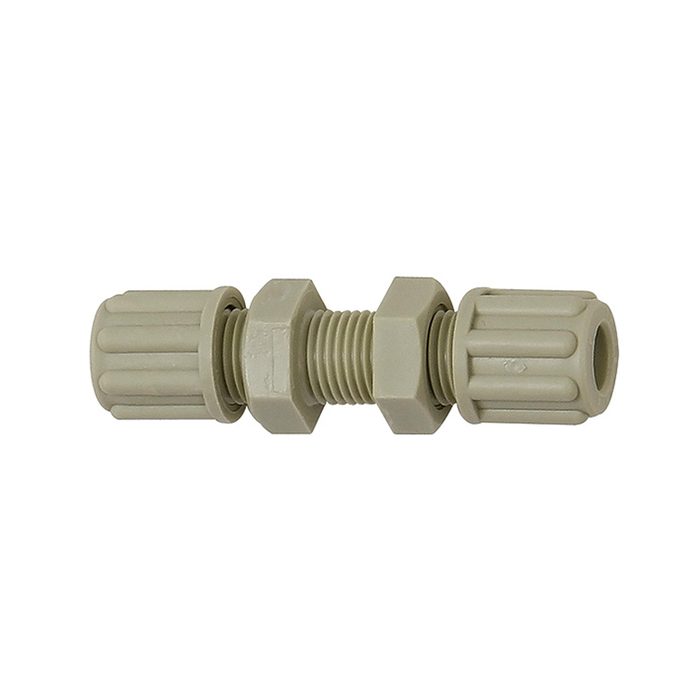 [110892] RIEGLER Straight bulkhead connector, M10x1, for hose 4/6 mm, AF 14, PP