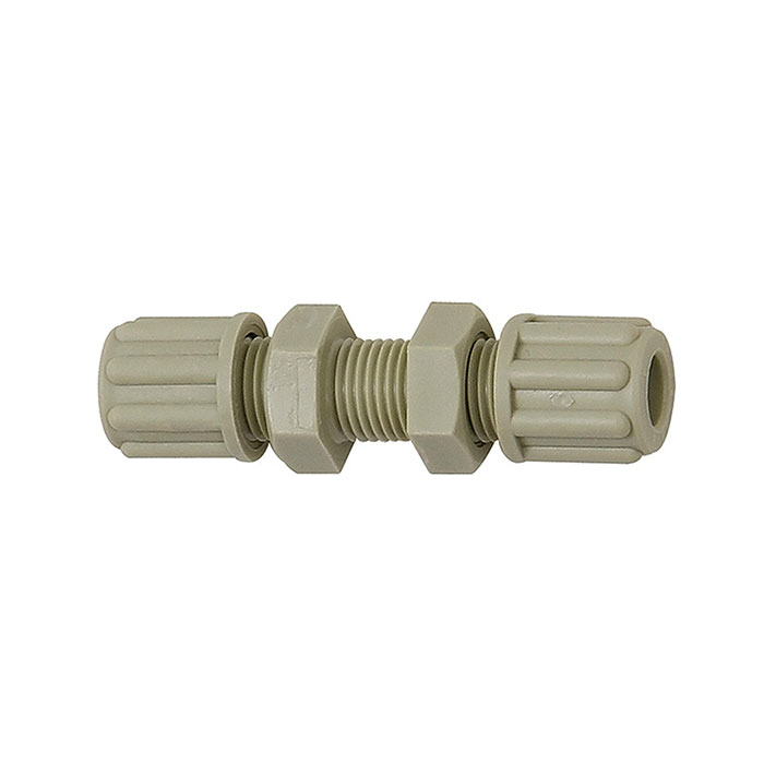 RIEGLER Gerade Schottverbindung, M18x1,5, für Schlauch 9/12 mm, SW 24, PP