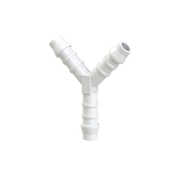 [111042] RIEGLER Y hose connection supports, for hose I.D. 4 mm, Bracket 90°, POM