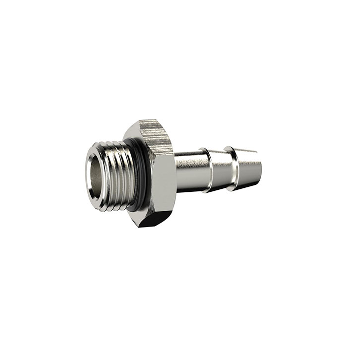 RIEGLER Einschraubschlauchtülle, O-Ring, G 1/8, Schlauch LW 8, MS vern.