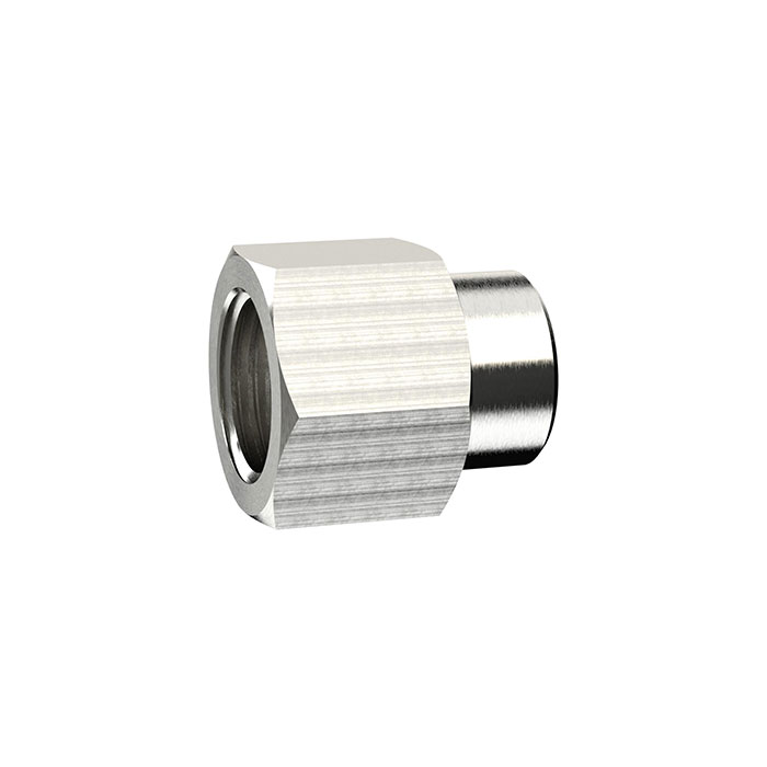 RIEGLER Socket, reduced, G 1/8 i., G 3/8 i., AF 22, nickel-plated brass