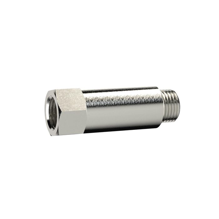 [111529] RIEGLER Extension piece, Long, G 1/8 o., G 1/8 i., nickel-plated brass