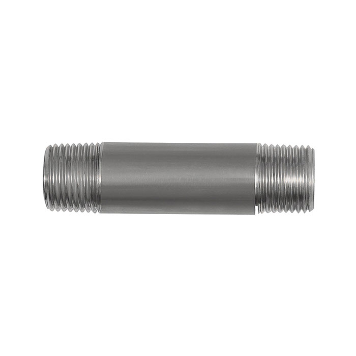 RIEGLER Pipe double nipple, R 1/2, Length 120 mm, Stainless steel 1.4571