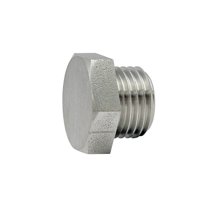 RIEGLER Locking screw, Exterior hexagonal, G 3/8, AF 19, Stainless steel