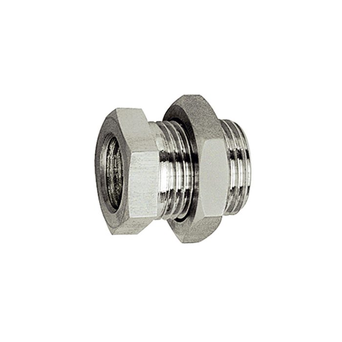 [111722] RIEGLER Bulkhead fitting, G 1/4 o., G 1/8 i., Stainless steel 1.4571