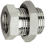 RIEGLER Bulkhead fitting, G 3/8 o., G 1/4 i., Stainless steel 1.4571