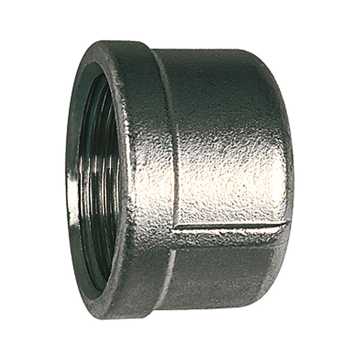 RIEGLER Closing cap, round, G 1 1/4, Diameter 49, Stainless steel 1.4408