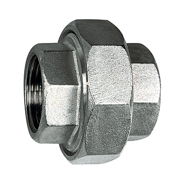 RIEGLER Rem. Double threaded nipple, flat sealing, G 1/4 i. Stainl. steel