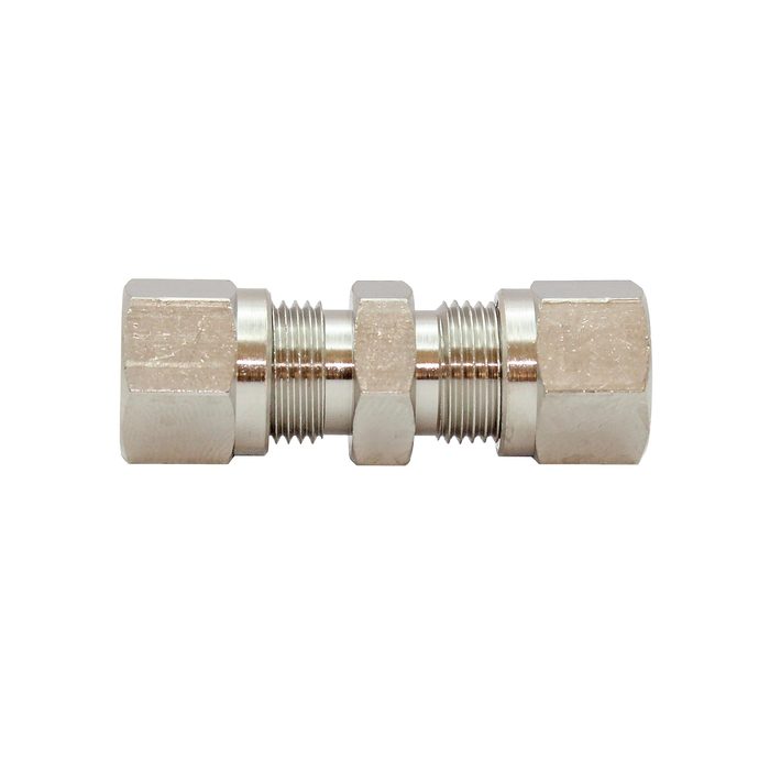 [111995] RIEGLER Straight fitting, Pipe exterior Ø 18 mm, nickel-plated brass