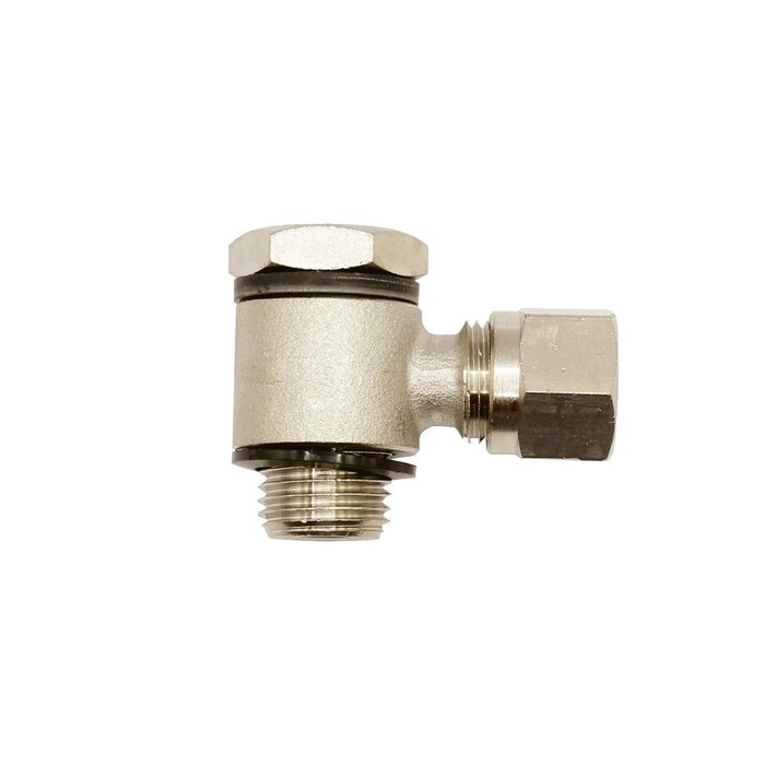 [112005] RIEGLER Pivoting angled fitting, G 1/4 o., Pipe exterior Ø 6 mm