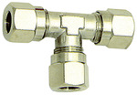 RIEGLER T-Verschraubung, Rohr-Außen-Ø 6 mm, SW 9, SW1 12, Messing vern.