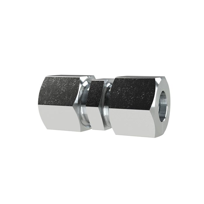 [112146] RIEGLER Gerade Verschraubung, Rohr-Außen-Ø 8 mm, Stahl verz., 100bar