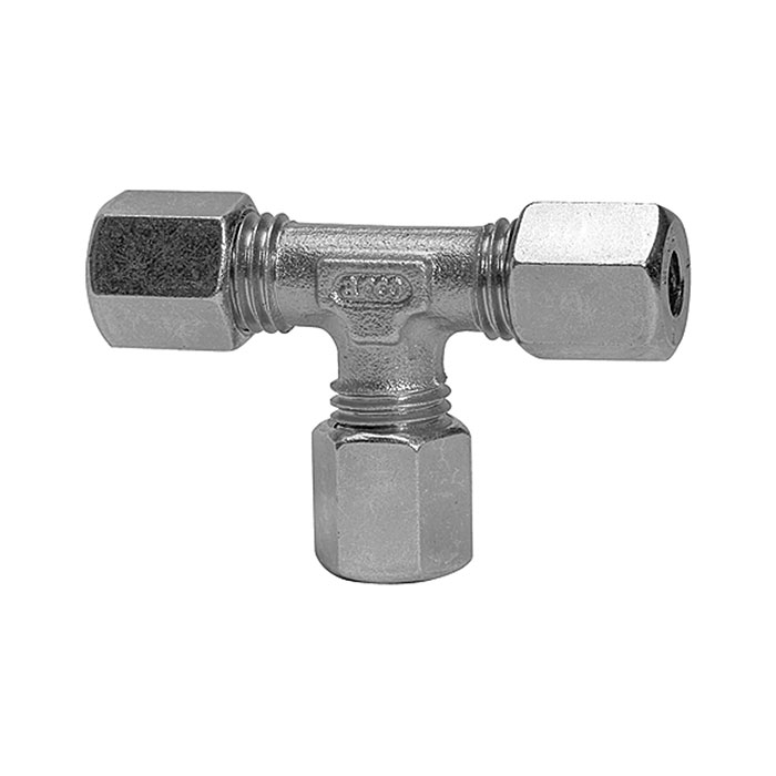 RIEGLER T-Verschraubung, Rohr-Außen-Ø 18 mm, Stahl verzinkt