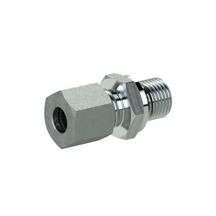 [112262] RIEGLER Gerade Einschraubverschraubung, G 1/2 a., Rohr-Ø 12, Stahl verz.