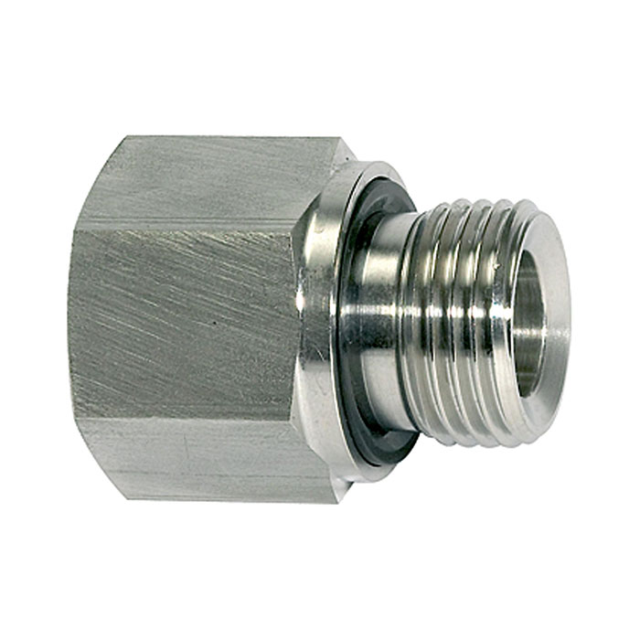 RIEGLER Lange Wechselreduzierung, Weichdicht., G1/2 a. G3/8 i., ES 1.4571