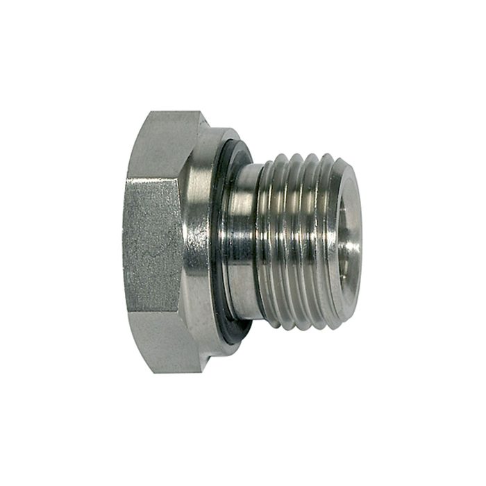 [112306] RIEGLER Short reducer, G 3/8 o., G 1/8 i., Stainless steel 1.4571