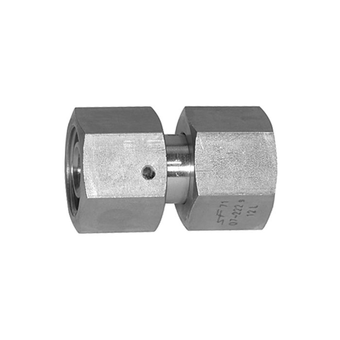 [112332] RIEGLER Einstellbare gerade Verschraubung, Dichtkegel, ES 1.4571 Ø 6 mm