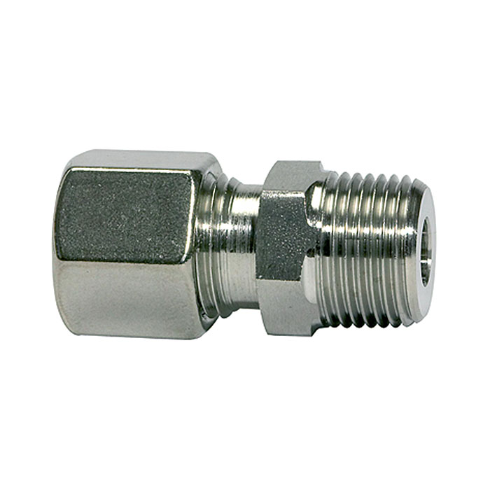 RIEGLER Gerade Einschraubverschraubung, R3/8, Rohr-Ø10, ES 1.4571, 315bar