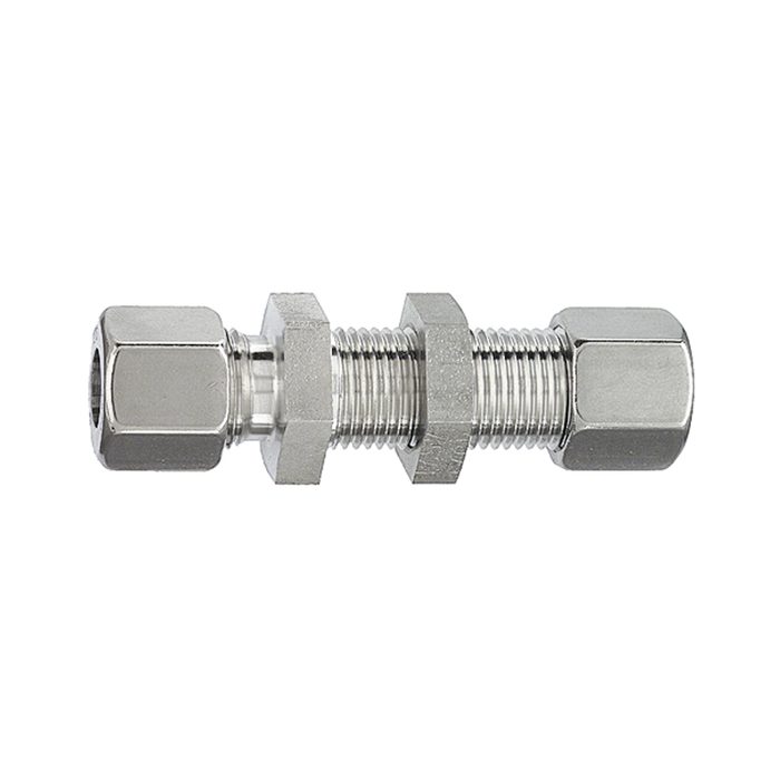 [112445] RIEGLER Gerade Schottverschraubung, Rohr-Außen-Ø 10 mm, Edelstahl 1.4571
