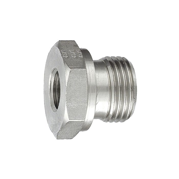 [112494] RIEGLER Kurze Wechselreduzierung, G 3/8 a., G 1/8 i., Edelstahl 1.4571