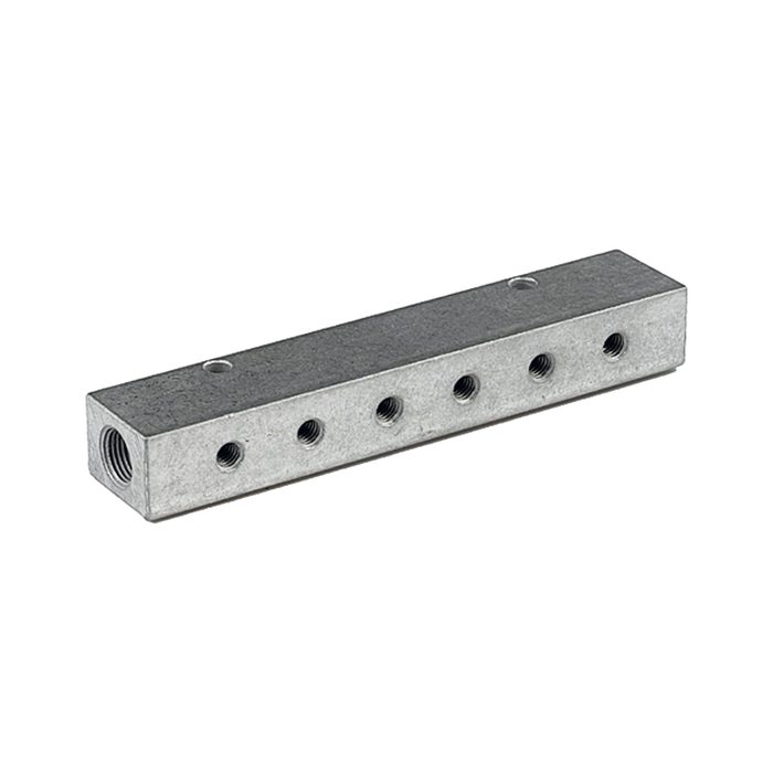 [112535] RIEGLER Distributor strip, Outlets one side, Input 2x3/8, Output 6 x 1/4