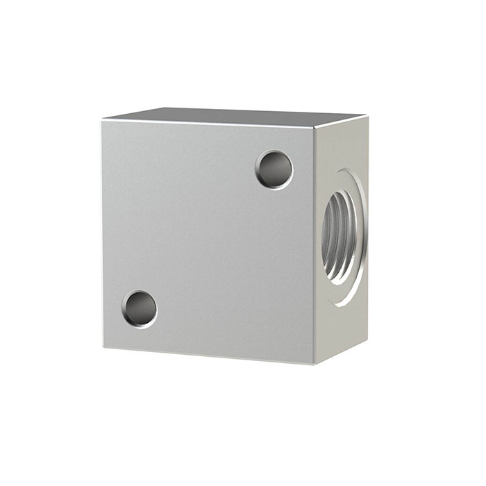 [112590] RIEGLER T-distributor, flangeable, G 1/2 aluminium, AF 30