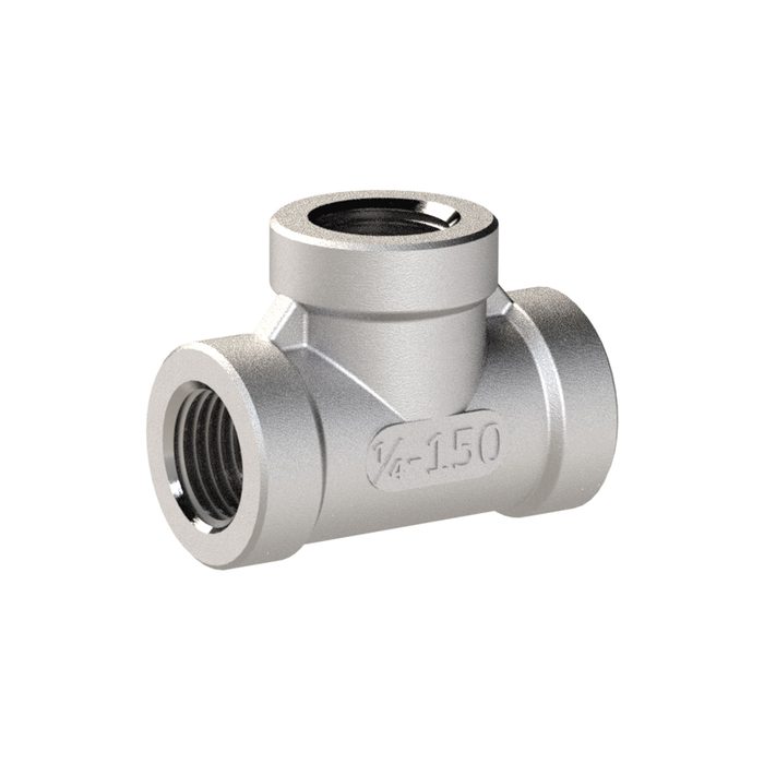 [112695] RIEGLER T-distributor, 3 x interior, Rp 1, Stainless steel 1.4408