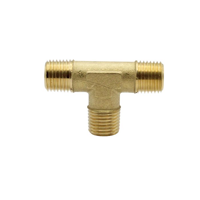 [112714] RIEGLER T-piece, exterior/exterior/exterior, R 1/8, AF 10, Bright brass