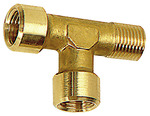 RIEGLER T-Stück, innen/innen/außen, G/R 1/2, SW 21, Messing blank
