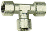 RIEGLER T-Stück, innen/innen/innen, G 1/8, SW 10, Messing vernickelt