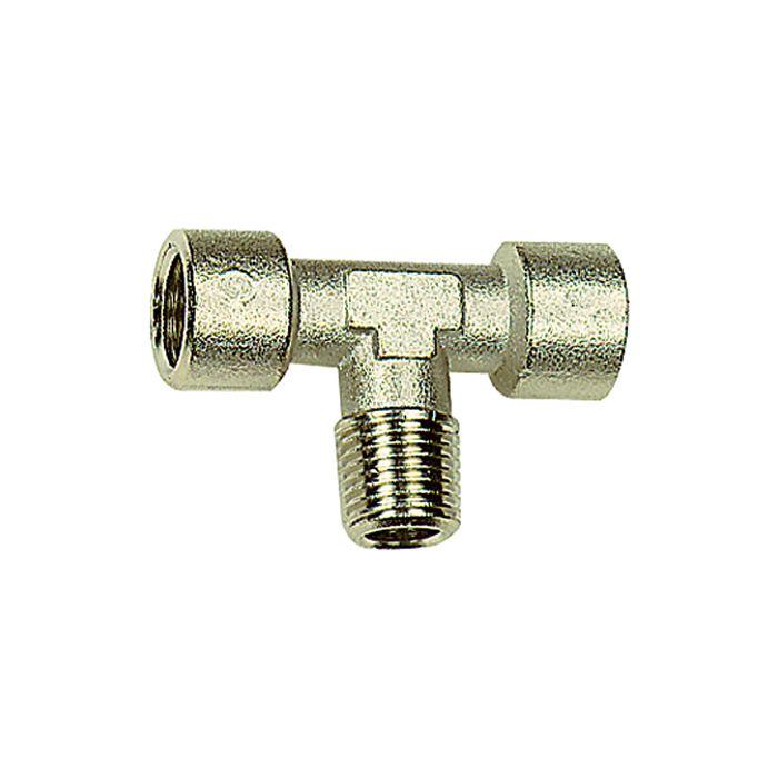 [112775] RIEGLER T-piece, interior/exterior/interior, G/R 3/8, nickel-plated brass