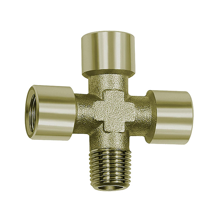 RIEGLER Cross-piece, 3 x IT, 1x ET, G/R 1/2, nickel-plated brass