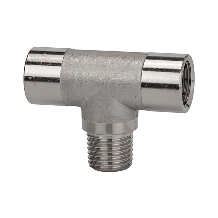 [112824] RIEGLER T-piece, interior / exterior / interior, G/R 3/8, Stainless steel