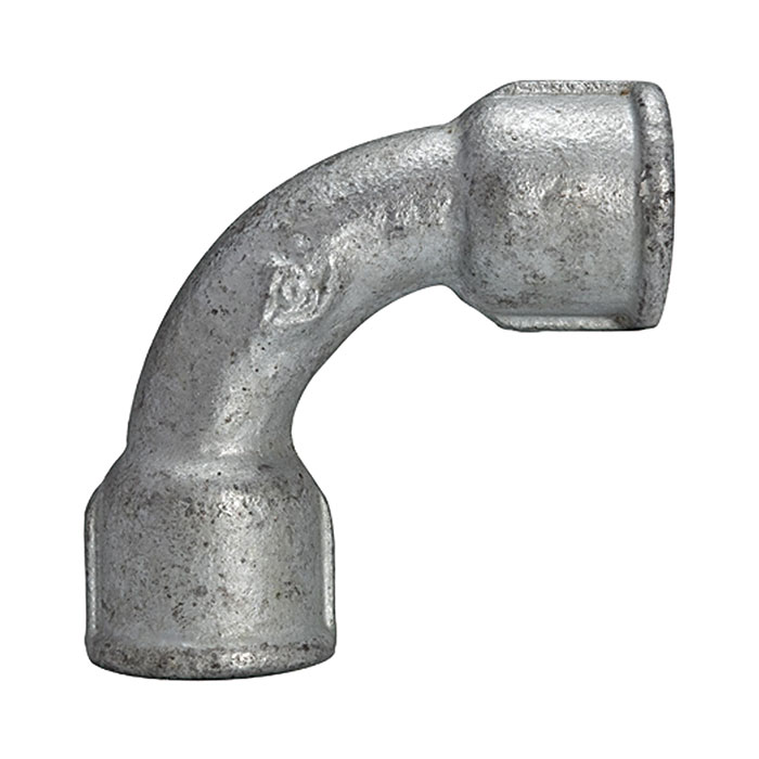 RIEGLER Elbow 2, Long, 90°, IT/IT, Rp 1/2, black malleable cast iron