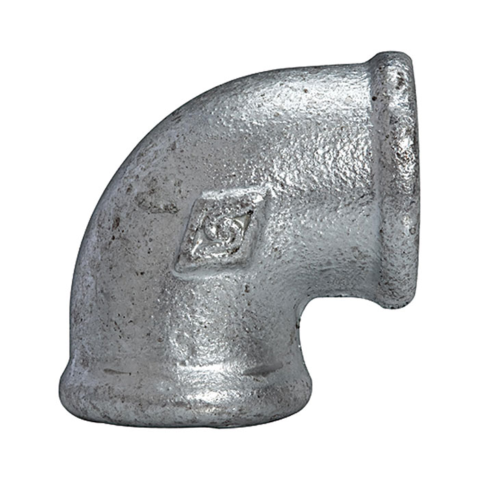 RIEGLER Bracket 90, 90°, IT/IT, Rp 3/4, black malleable cast iron