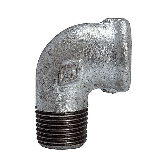 RIEGLER Bracket 92, 90°, IT/ET, Rp/R 2 1/2, black malleable cast iron