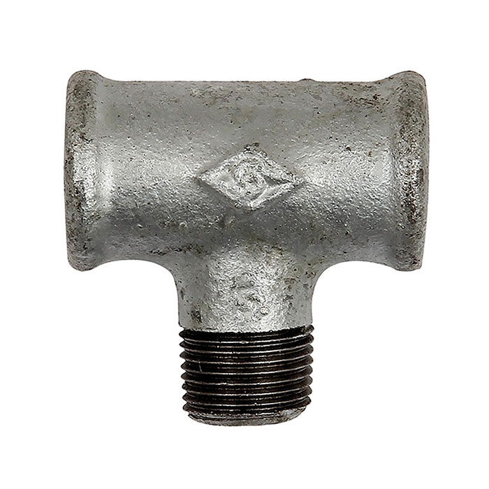 RIEGLER T-piece 133, IT/ET/IT, Rp 1, black malleable cast iron
