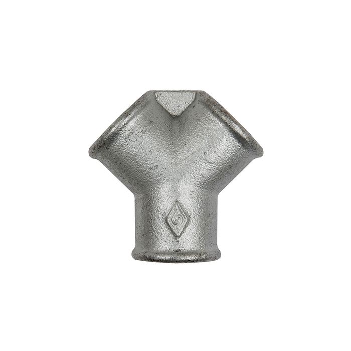 [113016] RIEGLER Y-piece 220, IT/IT/IT, Rp 1/2, black malleable cast iron