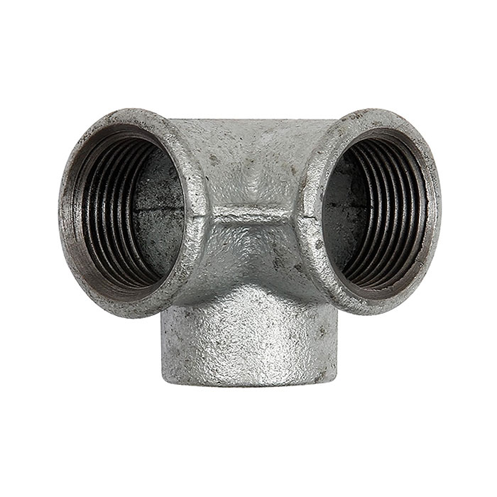 RIEGLER Winkelverteiler 221, IG/IG/IG, Rp 1 1/2, schwarzer Temperguss