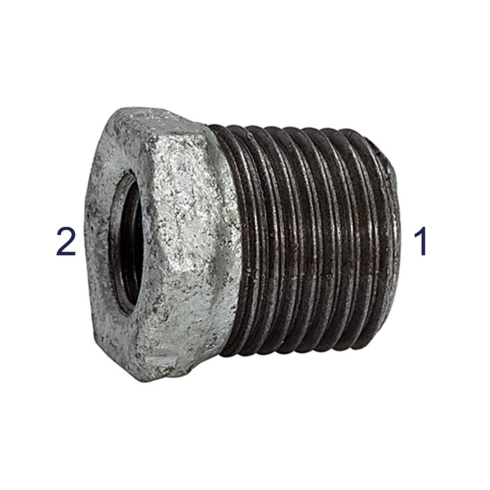 RIEGLER Reduzierstück 241, AG/IG, R 3/4, Rp 1/2, schwarzer Temperguss