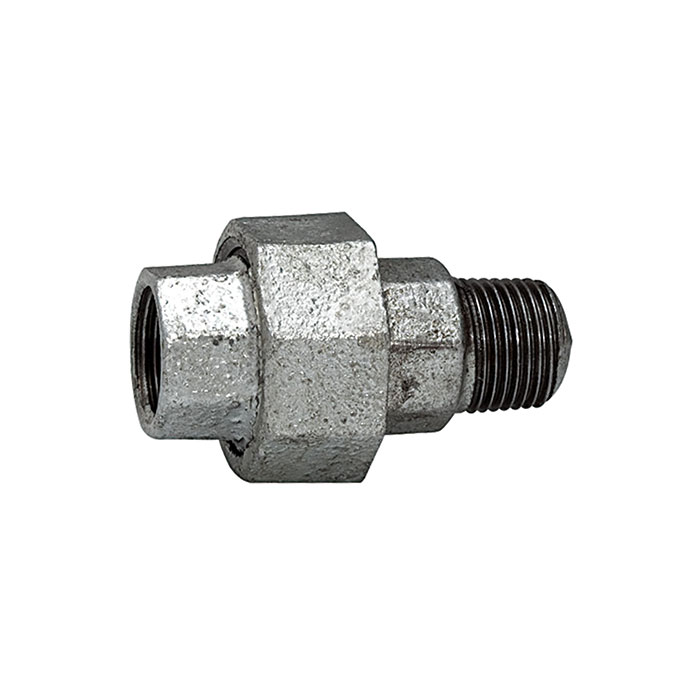 RIEGLER Fitting 331, IT/ET, Rp/R 1/2, NBR seal, black malleable cast iron