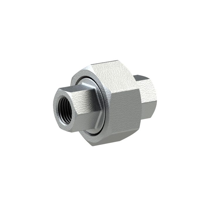 [113185] RIEGLER Verschraubung 340 IG/IG, Rp/Rp 1 1/2, schw. Temperguss feuerverz.