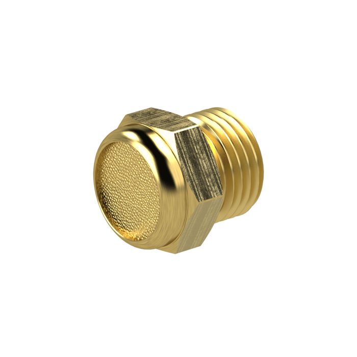 [113337] RIEGLER Sintered bronze silencer, flat, G 1 o., AF 36