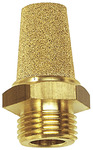 RIEGLER Sinterbronce-Schalldämpfer, Messing Gewinde/Sechskant, M5, SW 9