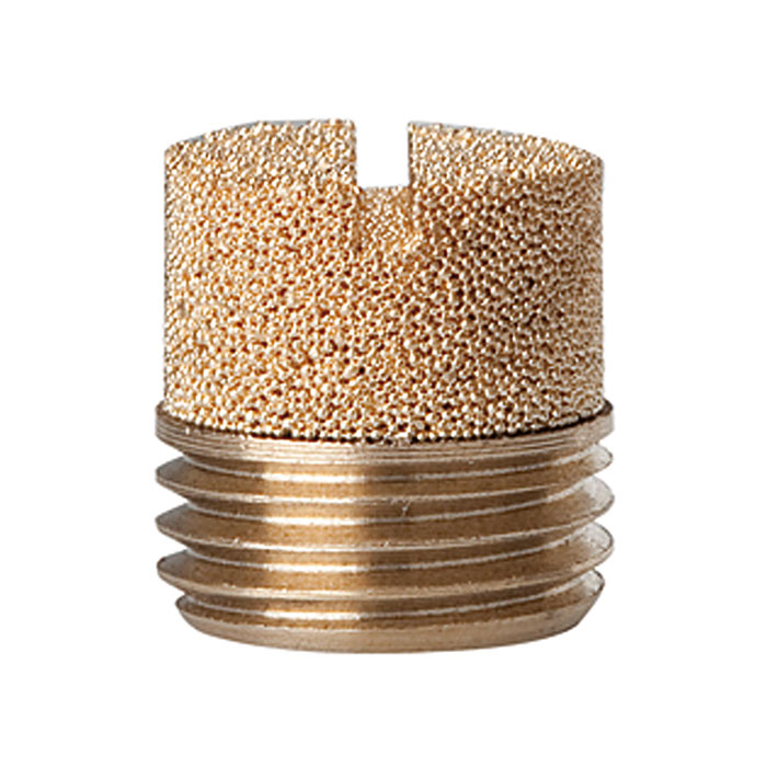 RIEGLER Sinterbronce-Schalldämpfer, Schlitz, G 3/8, max. 10 bar