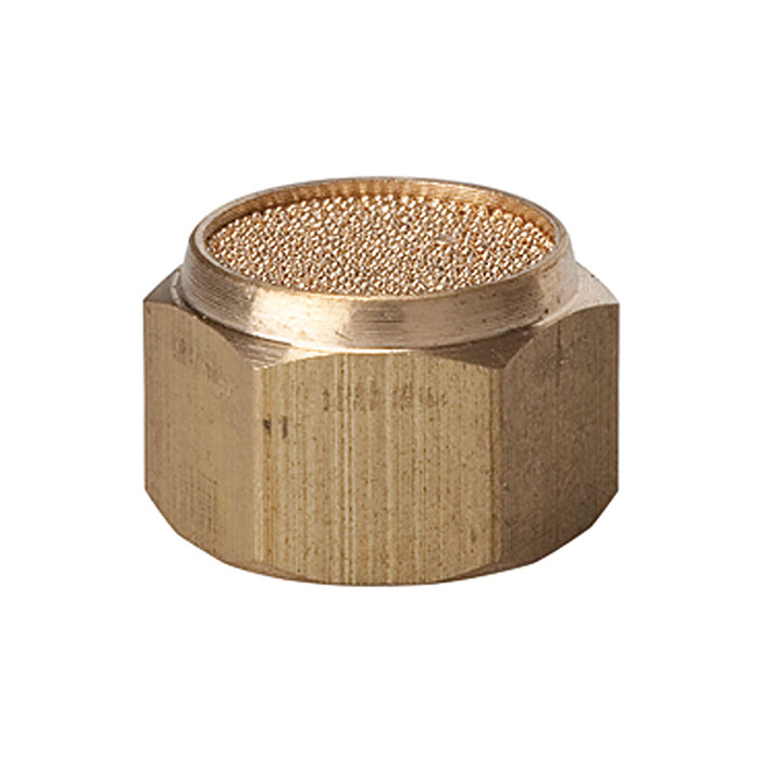 [113357] RIEGLER Sintered bronze silencer, flat, M5 i., AF 8