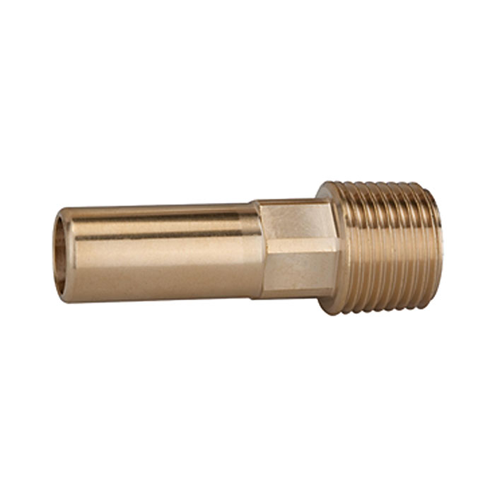 RIEGLER Einschraubstutzen, MS, 1/2 BSPT, f. Rohr Außen-ø 15 mm