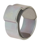 RIEGLER 1-Ohr-Schl.klemme, Einlagering, Stahl glanzv. (W1), 7,5 - 8,5 mm (1 Pack = 10 Stk.)
