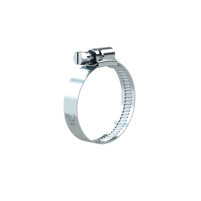[114239] RIEGLER Worm thread hose clamp, Steel bright galvanised (W1)
